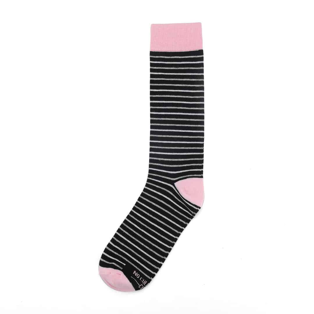 Black & Pink Stripe Socks