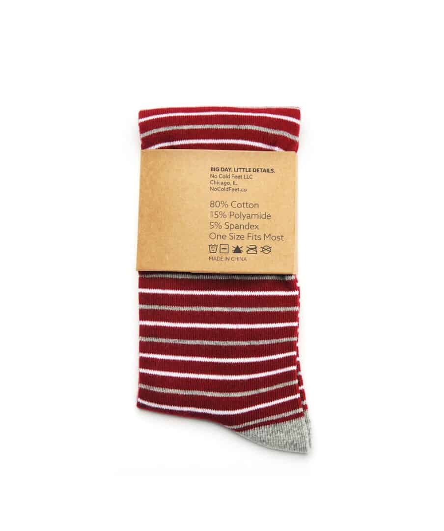 Burgundy Stripe Socks