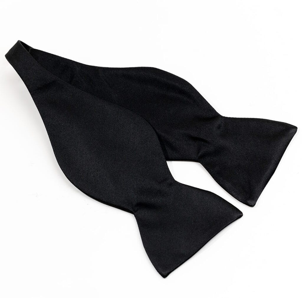 Self-tie Black Silk Bow Tie