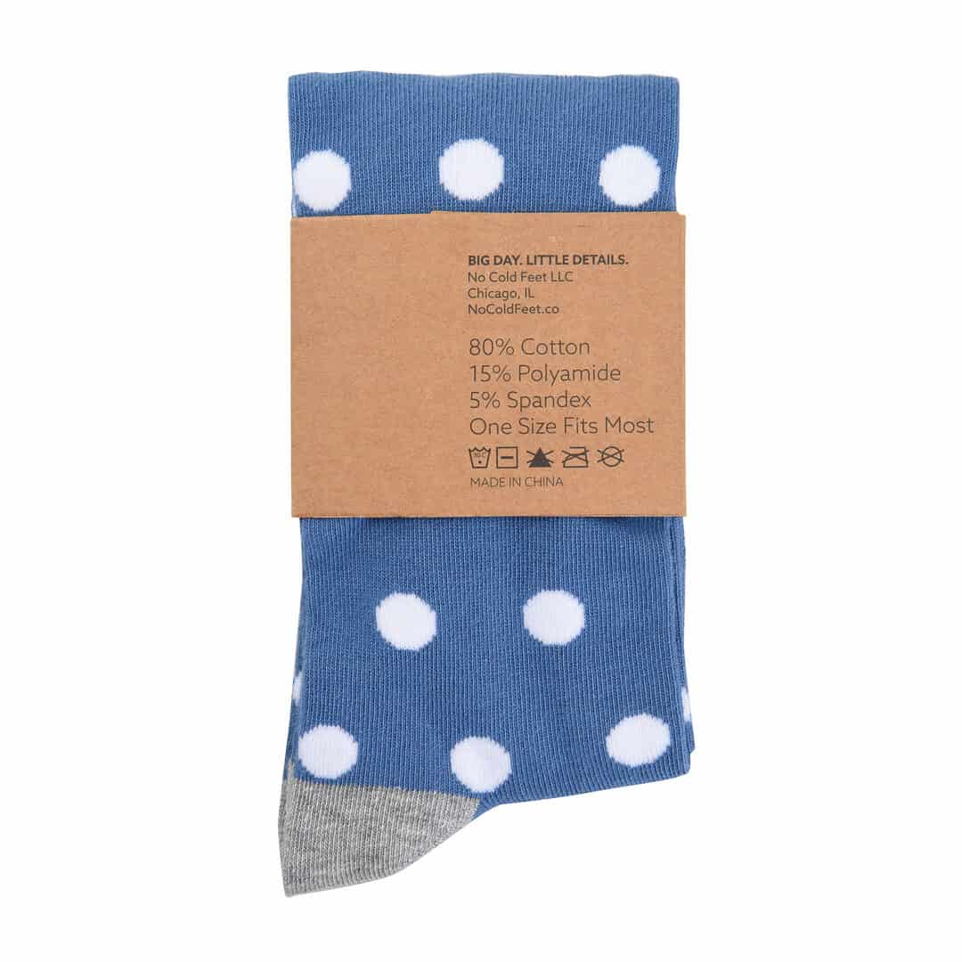 Steel Blue Polka Dot Socks