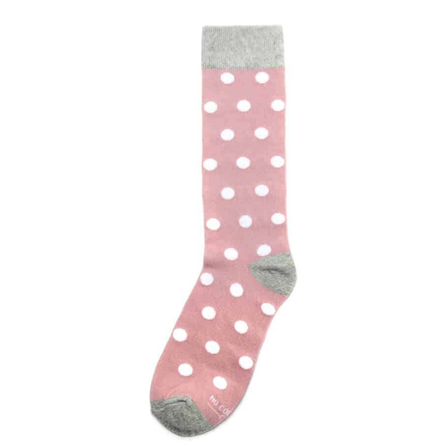 Dusty Rose Polka Dot Socks