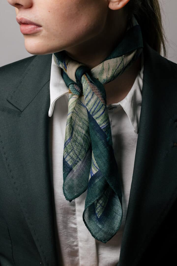 Our silk or wool/silk neckerchiefs are woven with sophistication and elaborate detail. These luxury neckerchiefs are a fantastic addition to any casual or formal wear.