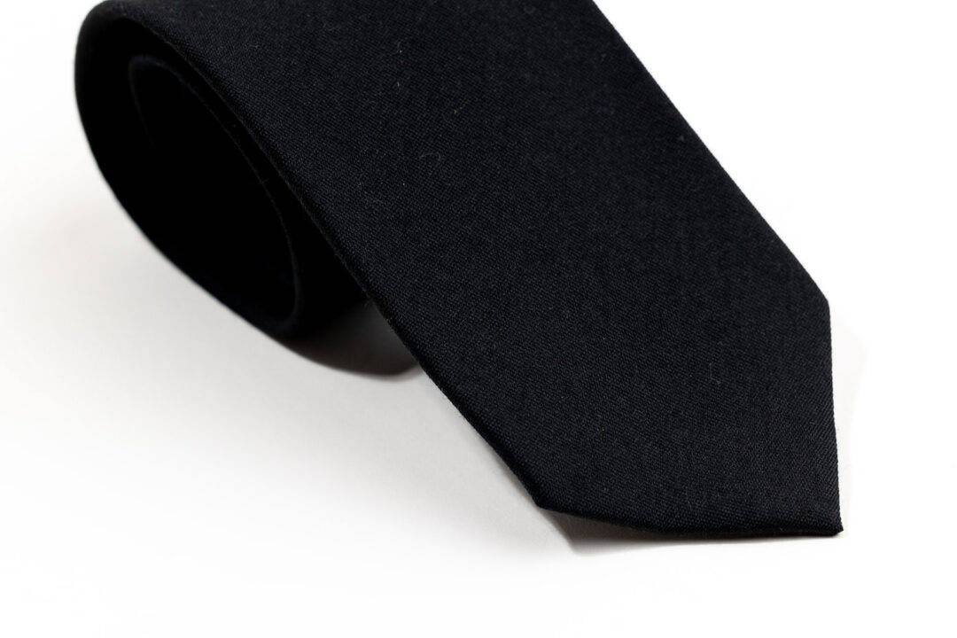 Black Wool Tie