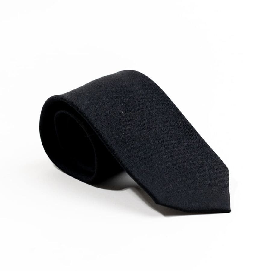 Black Wool Tie