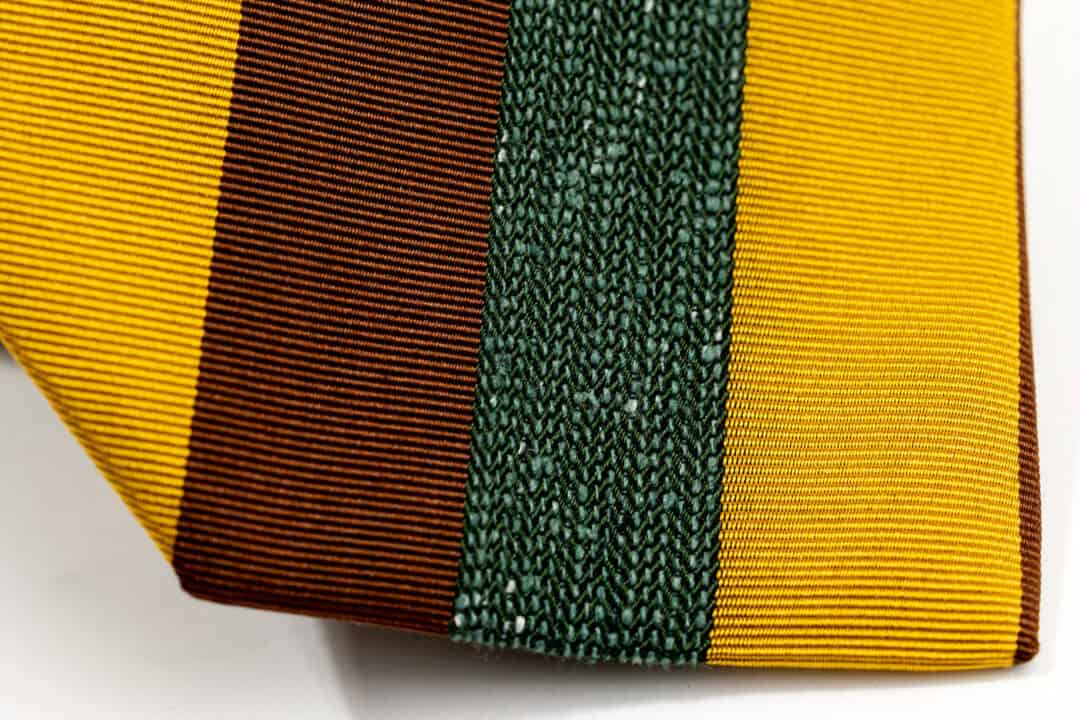 Mustard, Green & Brown Stripe Tie