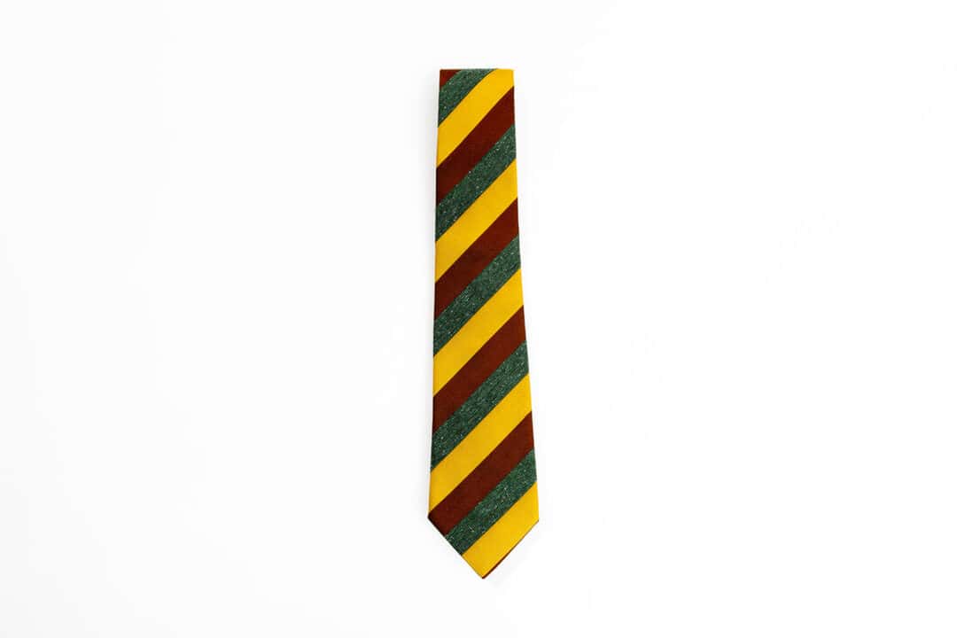 Mustard, Green & Brown Stripe Tie