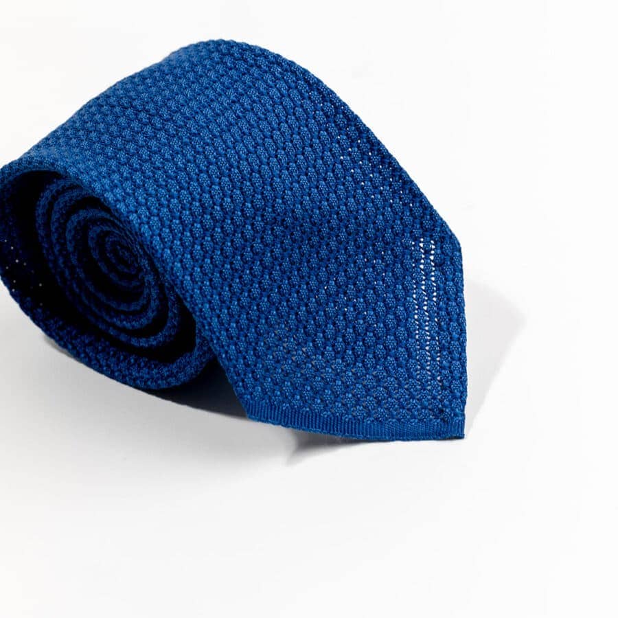 Blue Silk Grenadine Tie