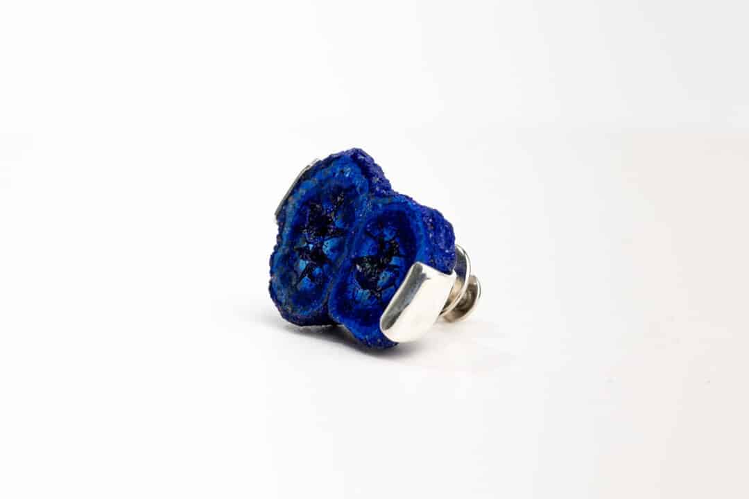 Lapis Lazuli Stalactite Slice Gemstone Pin
