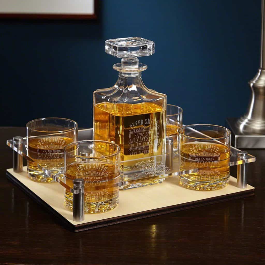 This personalized whiskey set is an awesome way to show any whiskey lover that they are appreciated. A favorite on our men's gift guide.